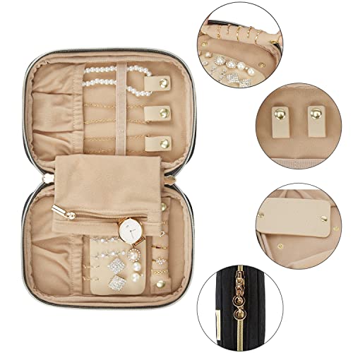 Travel Jewelry Organizer Case Small Jewelry Roll (Small / Black)