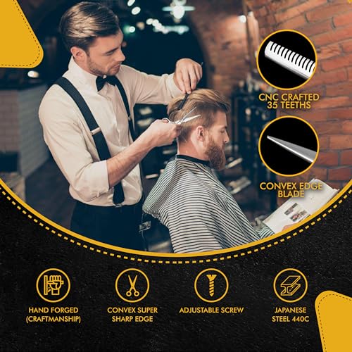 Professional Hairdressing Scissors 6.75" (Combo Set / SWORD CONVEX EDGE 6.75")
