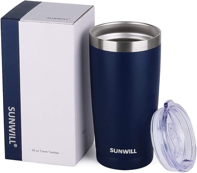 SUNWILL Travel Coffee Tumbler 20 oz, Insulated Mug - Image 4