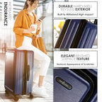 Hard Shell Luggage Sets with Spinner Wheels 4 Piece (4 Piece Set (20/24/28) / Navy)