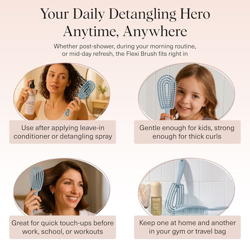 Flexi Flow Detangler Brush (Haze Blue / 1 pc)