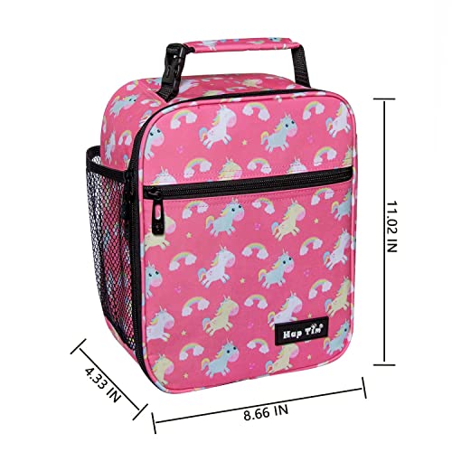 Lunch Box Insulated Lunch Bags (Pink/Unicorn)