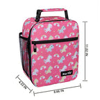 Lunch Box Insulated Lunch Bags (Pink/Unicorn)
