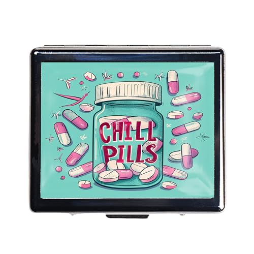 Cute and Portable Metal Pill Organizer (Chill Pills Fun)