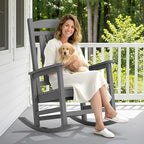 Outdoor Rocking Chair Set of 6 (Dark Gray / 6 Packs)