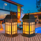 15.5" Solar Lantern Outdoor Waterproof (Black02)