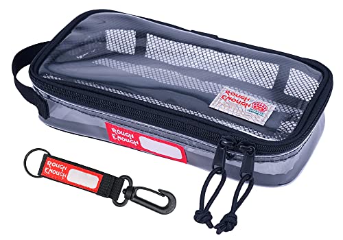 Rough Enough Clear TSA Approved Toiletry Bag Small Travel Shaving Kit Pouch (Clear)