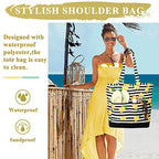 Beach Bag for Women (Stripe Pineapple)