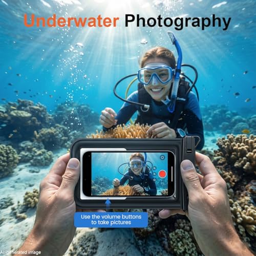 2 Pack Floating Waterproof Phone Pouch (Black+Green)