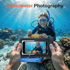 2 Pack Floating Waterproof Phone Pouch (Black+Green)