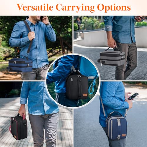 Insulated Lunch Box for Men (Gray&Blue / 8.2L)