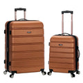 Melbourne Hardside 2 Piece Expandable Spinner Wheel Luggage Set (Brown / 2 Piece (20"/28"))