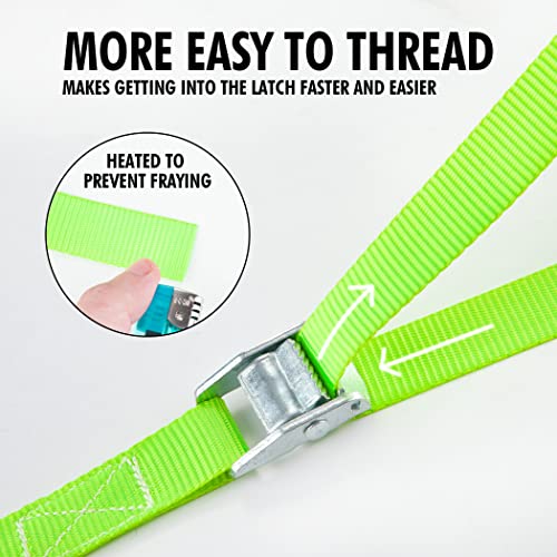 1" x 12 ft Lashing Straps (6 PK / Green)