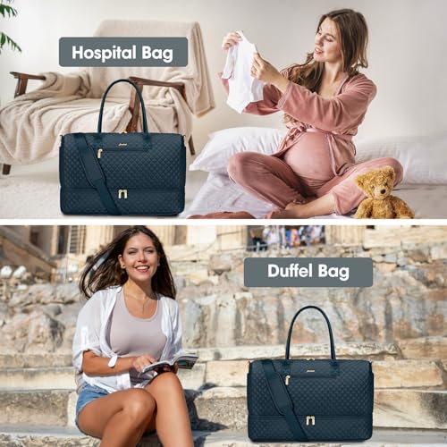 Travel Weekender Bags for Women (4-Peacock Blue / 40L-Large)