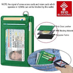Slim Minimalist Wallet RFID Credit Card Holder for Men (small / Forest Green)