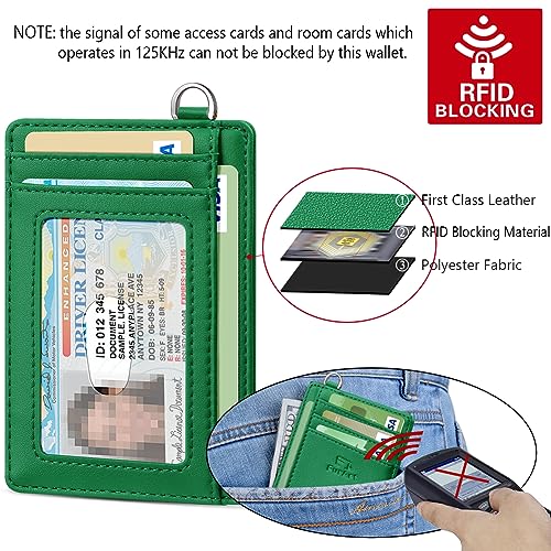 Slim Minimalist Wallet RFID Credit Card Holder for Men (small / Forest Green)
