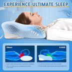 Cervical Neck Pillows with Memory Foam (1 Pack Blue / Standard)