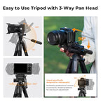 75" Aluminum Camera Tripod (Bronze Gold)