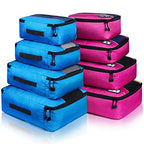 8 Set Packing Cubes (8 set - Rose/Blue)