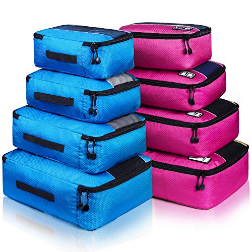 8 Set Packing Cubes (8 set - Rose/Blue)