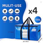4 Pack Blue Extra Large Moving Bags (Blue / 4 Large)