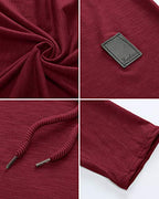 Mens Fashion Hoodies Sport Pullover Solid Color Shirt Workout Lightweight Tops Red X (X-Large / Red1)