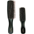 GIO1 2BLK Black Set of 2 Gentle Touch Detangler Hair Brush for Men Women and Kids. Soft Bristles for Sensitive Scalp. Wet and Dry for all Hair Types. Scalp Massager Brush Stimulate Hair Growth (Set / Black)