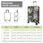 Travel Luggage Cover Suitcase Protector Fits 18 (Flower-2 / M(22-24in))