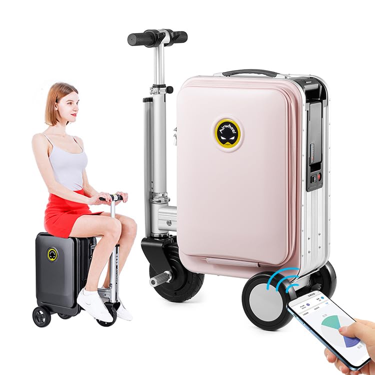 SE3S Smart Rideable Suitcase Electric Luggage Scooter For Travel (pink)