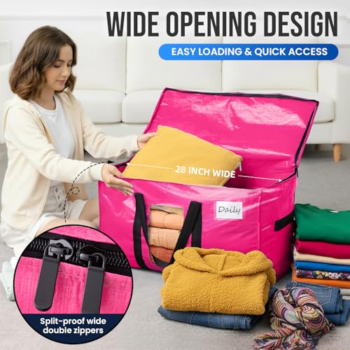 2 Pack Pink Extra Large Moving Bags (Pink / 2 Large)