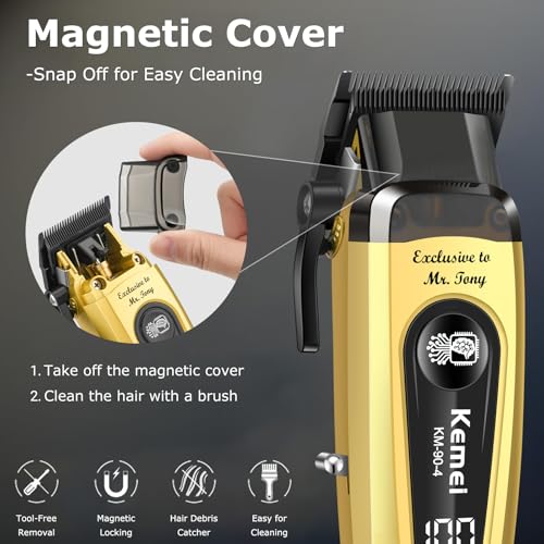90 4 Professional Hair Clippers for Men 11500 RPM Barber Clippers (Gold)