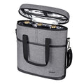 3 Bottle Wine Cooler Bag Carrier for Travel (Grey)