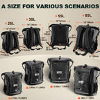 Waterproof Backpack Dry Bag 25L (Black / 25L)