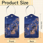 Santorini Sunset Landscape Luggage Tag for Suitcase (Santorini Sunset Landscape)