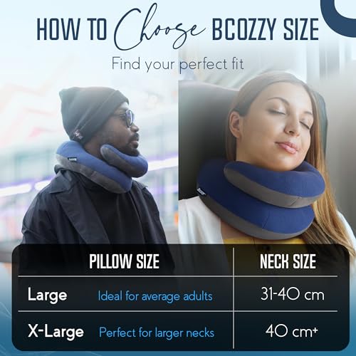 Travel Neck Pillow for Airplane (Navy / Large)