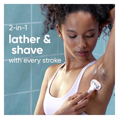 ComfortGlide White Tea Women's Razor 1 Handle + 4 Blade Refills