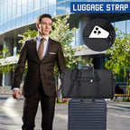 Convertible Duffle Bags for Travel Carry On Suit Duffle Bags with Shoulder Strap 2 in 1 Hanging Garment Duffle Bag for Men Women (Black)