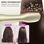 3 in 1 Hair Dryer Brush Straightener 1200W Negative Ionic Hot Air Brush One Step Blow Dryer and Styler for Straightening Drying Smoothing (Champagne Gold)
