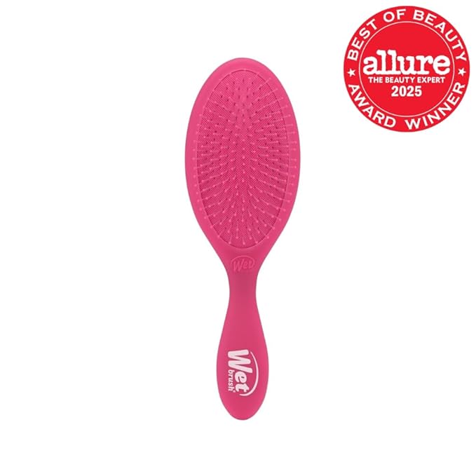 Wet Brush Original Detangler Hair Brush, Pink Frost - Ultra-Soft IntelliFlex Bristles - Detangling Brush Glides Through Tangles For All Hair Types (Wet Dry & Damaged Hair) - Women & Men