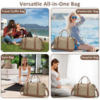 Women Travel Duffle Bags (Khaki / Large)
