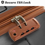 6 Piece Luggage Set (Black Brown / 6-Piece Set)