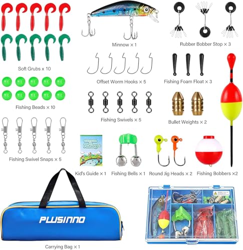 Kids Fishing Pole with Spincast Reel Telescopic Fishing Rod Combo Full Kits for Boys (Green / 4FT / 1.2M)