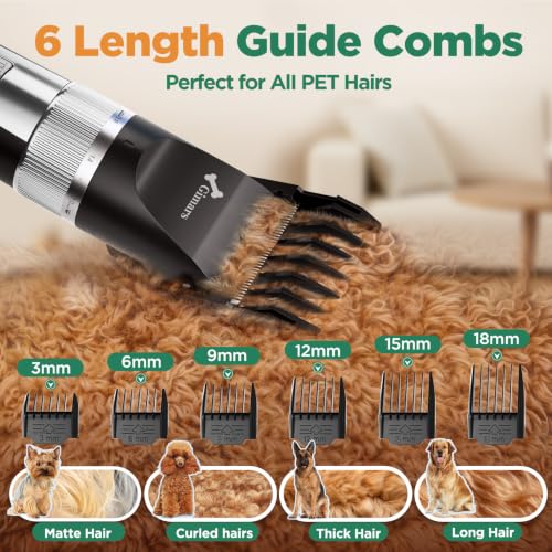 Professional 7000rpm Low Noise 55db Cordless Rechargeable Dog Clippers (Silver)