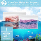 4 Pack Leakproof Clear Toiletry bags (2 Large 2 Medium / White)