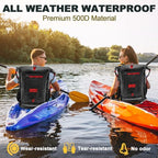 Waterproof Backpack Dry Bag 25L (Black Red / 25L)