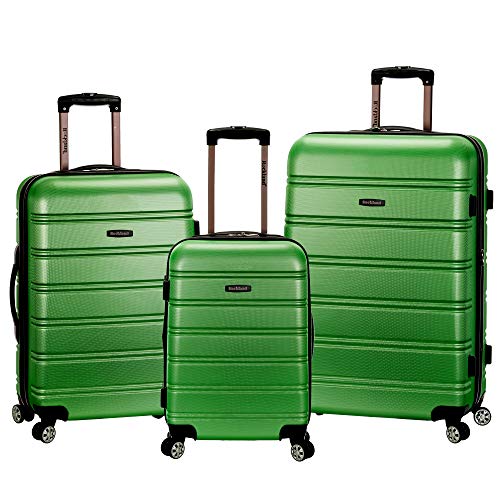 Melbourne Hardside 3 Piece Expandable Spinner Wheel Luggage Set (Green / 3 Piece (20"/24"/28"))