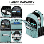 School Backpack for Teen Girls & College Students (Teal / 15.6 inch)