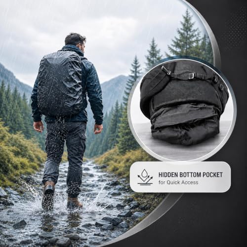 Large Black Tactical Backpack for Men (Black)