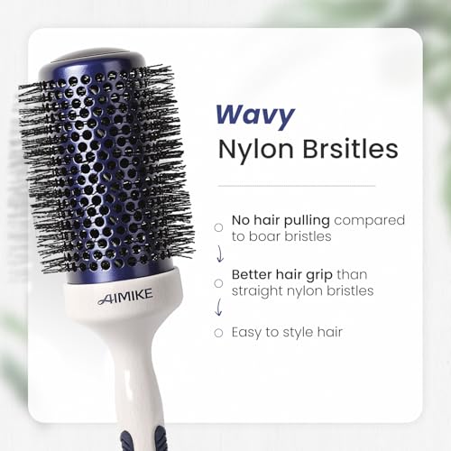 Nano Ionic Tech Large Round Brush (blue / 2 Inch /52mm)