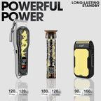 Hair Clippers 3-Piece Men's Professional Cordless Haircutting Set with LED Display, Trimmer, Shaver, Beard Clipper - Gift for Man